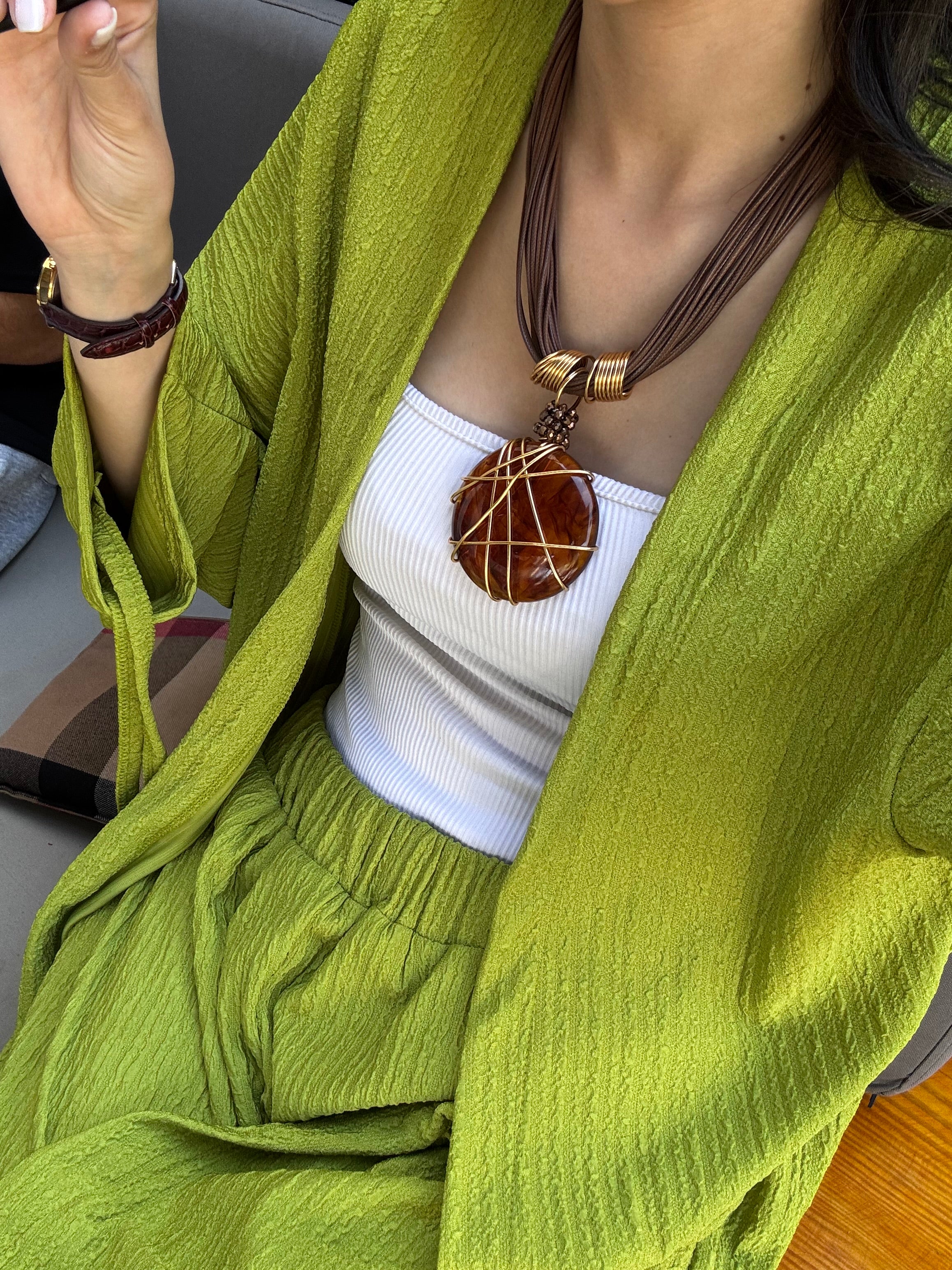 Brown Cerchio Necklace